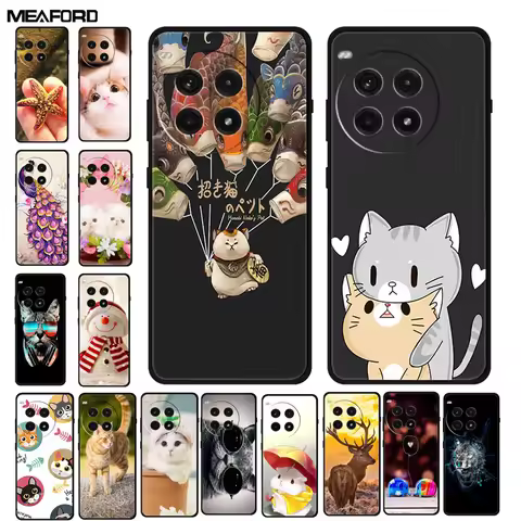 For One Plus Ace 3 Pro Case Ace3 3V 5G Lovely Soft Silicone TPU Cat Phone Case for Oneplus Ace 3 Pro