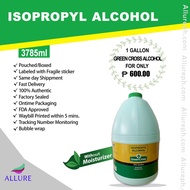 ✘✆✐ISOPROPYL ALCOHOL GREEN CROSS  WITHOUT MOISTURIZER 1 GALLON