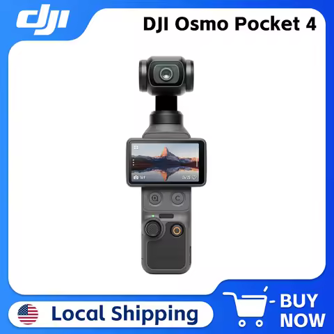 DJI Osmo Pocket 4 Camera 1" CMOS & 4K/240fps 2× Lossless Zoom 3-Axis Stabilization 107GB Built-In St