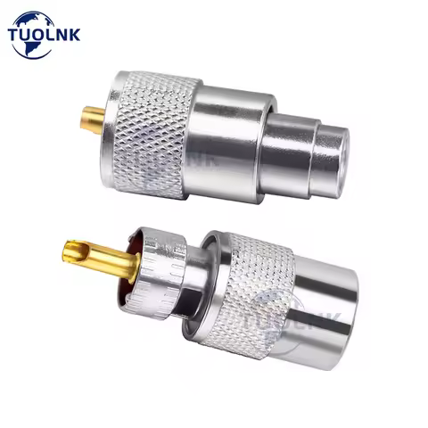 PL-259 Connector 50 ohm PL 259 UHF Male Solder Connector Plug Low Loss for LMR-400 RG-8 Coaxial Cabl