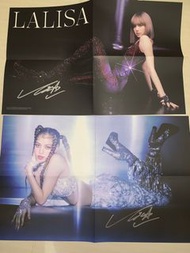 Blackpink lisa親筆簽名官方poster 2張 (雙面）$100@1