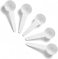 10 Gram 5 White Measuring Smidgen Micro Scoop 20 Ml PP Lab Measuring Mini Spoons for Powder Measurem