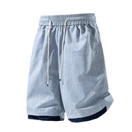 [H2O] Summer Hong Kong Style Japanese Teenager Trendy Sports Shorts Korean Version Drawstring Solid 