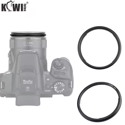 58mm Metal Lens Filter Adapter Ring for Canon PowerShot SX70 HS SX60 HS SX50 HS SX520HS HS Replaces 