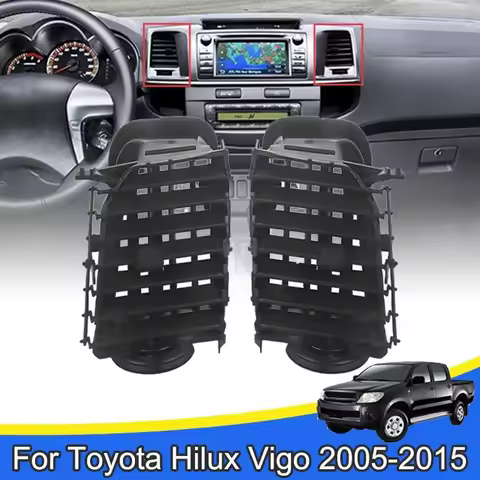 2PCS Car Front Dashboard Center A/C Grille Vent Air Conditioner Outlet For Toyota Hilux Vigo 2005-20