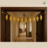 90cm Gold Leaf Thoranam Garland Gantung Toran Daun Emas Traditional Door Samy Medai Wall Hanging Poo