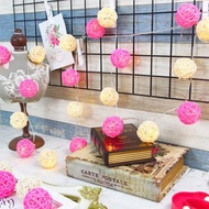 創意燈飾 籐球燈串 插座款 粉紅佳人 長度3M LED氣氛燈 聖誕節