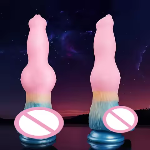 Dragon Fantasy Dildo Dog Knot Anal Plug Monster Dildo for Women with Strong Suction Cup Silicone Dil