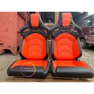 SSCUS SPORT SEAT UNIQ ORANGE FOR WIRA WAJA GEN2 PERSONA EVO3 GSR MYVI VIVA VIOS CITY JAZZ CIVIC SAGA