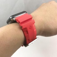 Apple Watch 沛納海 新款 代用 閃電款 錶帶 紅色 厚感紮實 運動錶帶 橡膠錶帶  不鏽鋼針釦 42 44
