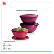 ภาชนะบรรจุอาหาร Tupperware Round Wonderlier Bowl Set  มี2 ขนาดให้เลือก ราคาต่อ 1ใบ