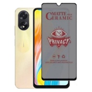 OPPO Matte PRIVACY Anti Spy Screen Protector For OPPO A38/A18/A17/A17K/A16/A16K/A15/A15S/A31 Series 