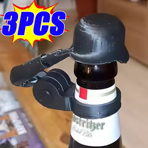 3/1PCS Plastic Soldier Salute Beer Bottle Helmet Cap Creative Design Dustproof Helmet Shaped Bottle 