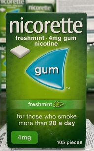 Nicorette Gum 4mg-105 viên-Cai thuốc_lá siêu hiệu quả-Nicorette Freshmint 4 mg Gum Nicotine 105-Piec