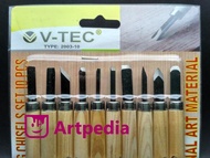 Wood Carving Tools Set isi10/ Lino Cut Tools / Cukil Kayu / Pahat Ukir