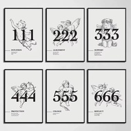 777 Angel Number Lucky Number Energy Spiritual Poster No Frame Canvas Wall Art Painting Elegant Home