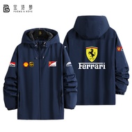 Áo Khoác Mềm Ferrari F1 Đua Xe Thể Thao Xe Thể Thao Áo Khoác Ngoài Nam Áo Khoác Ngoài Ba Trong Một Á