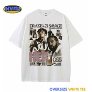 Oversized drake x 21 savage vintage tee