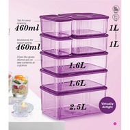 *1pc/2pcs*Tupperware Fresh N Clear Fridge Pantry keep fresh Set Purple FMCO Raya-460ml / 1.0L / 1.6L