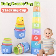 Baby Stacking Cup Toy Educational Toy Number+Alphabet Learn Rainbow Cup 0-3 Years Old Kids Toy