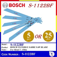 [5pcs] or [25pcs] S-1122BF 2608656019 S1122BF BOSCH SABRE SAW BLADE ~ Top Flexible For Metal Wood 15