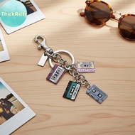 ThickRich Vintage Cassette Tape Keychain 80s 90s Music Gift for Women Girls Fashion Bapa Pendant MY