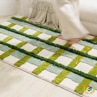 Children Carpet Flocking Fresh Living Room Plush Carpet Bedside Blanket Green Pastoral Bedroom Girl 
