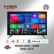 Nvision S32MD 32" HD / S43MD 43" FHD Smart Android LED TV Monitor Bluetooth & Wifi Connectivity