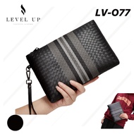 Lv077 - MEN'S HANDBAG WOMEN PREMIUM LEATHER HANDBAGS ORIGINAL CLUTCH WALLET HAND BAG DISTRO PARTY BR