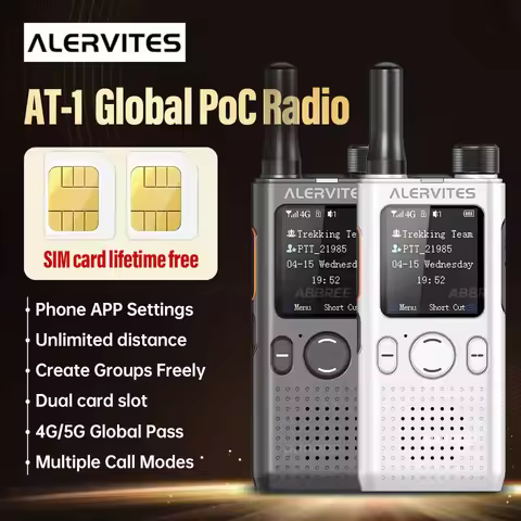 Baofeng ALERVITES AT1 POC Two Way Radio | Lifetime Free Global Service, Freely Create & Manage Teams