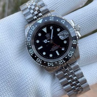 นาฬิกาผู้ชาย นาฬิกาทางการ NEW GMT SteelDive 1993 Automatic Seiko NH34 GMT movement  bi-rotational be