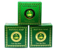 สบู่ สบู่มาดามเฮง NATURAL SOAP Care Spa Mint 3ก้อน 150g MFG 010223
