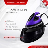 Swiss Thomas Iron Steamer Steam Iron Generator Iron Ceramic Anti-Stick Seterika Baju (1.3L)