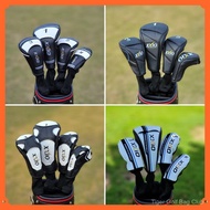 Golf Headcover PU Leather Waterproof Black White Wood Cover Golf Course Golfers Golf Accessories 9MK