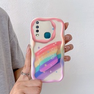 Vivo 1916 y17 Y15 U10 Y11 u3x Y15 Y3 Y12 y12i y3s vỏ điện thoại kem lớn lượn sóng họa tiết hoạt hình