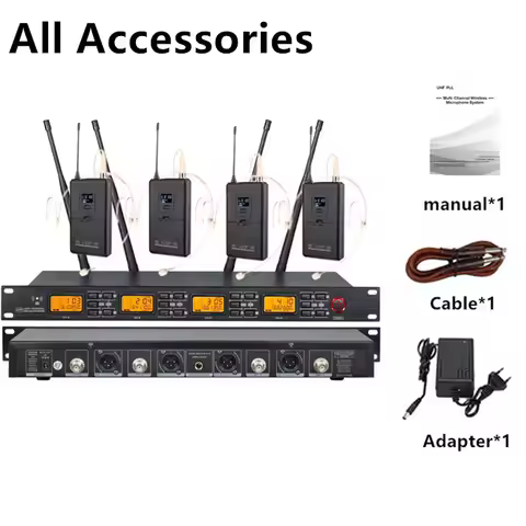 640-690MHz UR4000-H UHF performance stage audio wireless head mic headset microphone 4 channel wirel