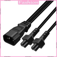 NAV IEC C14 Male Plug Extension Power Cable 3Pin Connector IEC320-C14 to IEC320-C5+C5 Converter Adap