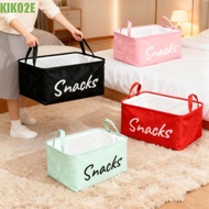 KIKO2E Snacks Storage Basket, with Handle Foldable Foldable Storage Box, Multi-functional Save Space