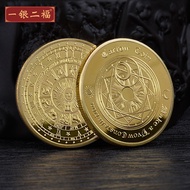 Ready Stock Tarot Coin Gold Plated Zodiac Constellation Wishing Coin Sun Moon Lucky Coin Fidget Coin