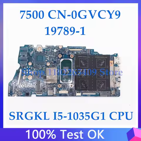 GVCY9 0GVCY9 CN-0GVCY9 High Quality Mainboard For DELL 7500 Laptop Motherboard 19789-1 W/ SRGKL I5-1