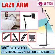 360 Rotation Lazy Arm Cellphone Tablet Holder Spring Bracket Floor Stand Up To 12 Inch Screen Tablet