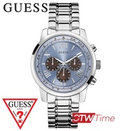 (ผ่อนชำระ สูงสุด 10 เดือน) Guess Horizon นาฬิกาข้อมือผู้ชาย สายสแตนเลส รุ่น W0379G6 (Blue)