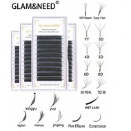 GLAM & NEED 10 Rows C Curl Automatic Flowering W Shape Bloom 3D/4D/5D/6D/7D/ 8D/ YY/ 6D Real/ Wet La