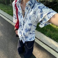 [Limited Time Promotion] Korean Version Floral Short-Sleeved Shirt All-Match Summer American Street 