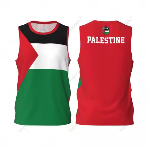 Palestine Flag Basketball Sports Men Boys Multifunction Running Fitness Sleeveless tshirt Exclusive 