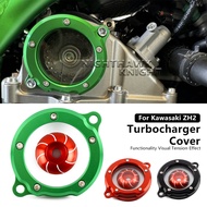 Suitable for Kawasaki ZH2 H2 2015-2026 CNC Aluminum Alloy Engine Modified Turbocharger Transparent C