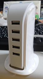 ╭✿㊣ 二手 20W USB 2.0 Power Adapter HUB 集線器【5V 4A】5 port(阜) $59