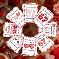 24PCS Valentine's Day 67 Theme Greeting Cards (8 Designs) - 'You A-Maze' Pun & Game Note Cards Class