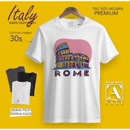 ITALY ITALY SOUVENIR T-SHIRT WITH ITALY LABEL TAG PREMIUM GIFT FOR CHILDREN AND ADULTS