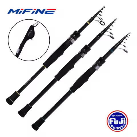 MIFINE PIONEER MINI Telescopic Bass Spinning Rod Power L/M 24T Lure 1-10g/4-17g/6-28g Travel Fishing